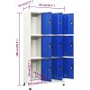 Uzamykatelná skříň 90 x 45 x 180 cm ocel [339810] (Barva Šedá a modrá)