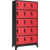 Uzamykatelná skříň 90 x 40 x 180 cm ocel [339825] (Barva antracitová a červená)