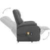 Zvedací masážní křeslo textil [329709] (Barva Světle šedá)