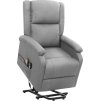 Zvedací masážní křeslo textil [329709] (Barva Světle šedá)