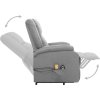 Zvedací masážní křeslo textil [329709] (Barva Světle šedá)