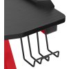Herní stůl s LED a nohami ve tvaru Y 110 x 60 x 75 cm [325425] (Barva Černo-červený)