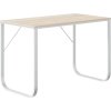 Počítačový stůl 110 x 60 x 73 cm dřevotříska [30202] (Barva bílá a dub)