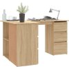 Rohový psací stůl 145x100x76 cm kompozitní dřevo [801092] (Barva dub sonoma)