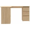 Rohový psací stůl 145x100x76 cm kompozitní dřevo [801092] (Barva dub sonoma)