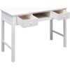 Psací stůl 108 x 45 x 76 cm masivní pavlovnie [338537] (Barva Bílá)