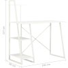 Psací stůl s poličkami 102 x 50 x 117 cm [20282] (Barva Bílá)