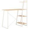 Psací stůl s poličkami 102 x 50 x 117 cm [20282] (Barva Bílá)