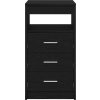 Komoda se zásuvkami 40 x 50 x 76 cm kompozitní dřevo [801812] (Barva černá s vysokým leskem)