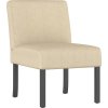 Nízké křeslo bez područek textil [352456] (Barva Krémová)