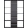 Knihovna/dělicí stěna 100 x 24 x 140 cm kompozit [800442] (Barva Černá)