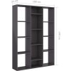 Knihovna/dělicí stěna 100 x 24 x 140 cm kompozit [800442] (Barva Černá)