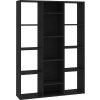 Knihovna/dělicí stěna 100 x 24 x 140 cm kompozit [800442] (Barva Černá)