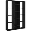 Knihovna/dělicí stěna 100 x 24 x 140 cm kompozit [800442] (Barva Černá)
