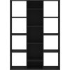 Knihovna/dělicí stěna 100 x 24 x 140 cm kompozit [800442] (Barva Černá)