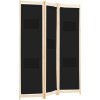 3dílný paraván 120 x 170 x 4 cm textil [248183] (Barva Černá)
