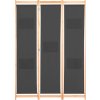 3dílný paraván 120 x 170 x 4 cm textil [248183] (Barva Černá)