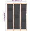 3dílný paraván 120 x 170 x 4 cm textil [248183] (Barva Černá)