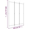 3dílný paraván 150x200 cm textil [350180] (Barva Antracitová)