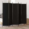 5dílný paraván 250x200 cm textil [350189] (Barva Černá)