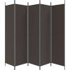 5dílný paraván 250x200 cm textil [350189] (Barva Černá)