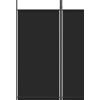 4dílný paraván 200x220 cm textil [350201] (Barva Černá)