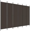 6dílný paraván 300x200 cm textil [350191] (Barva Hnědá)