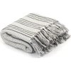 Přehoz bavlněný čtverečky 125 x 150 cm [245327] (Barva Šedá a bílá)