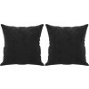 Dekorační polštáře 2 ks 40 x 40 cm samet [349490] (Barva Černá)