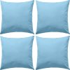 Venkovní polštářky 4 ks 45x45 cm [132299] (Barva Světle modrá)