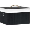 Bambusové úložné boxy 4 ks [320769] (Barva Černá)