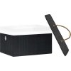 Bambusové úložné boxy 4 ks [320769] (Barva Černá)