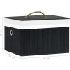 Bambusové úložné boxy 4 ks [320769] (Barva Černá)