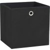 Úložné boxy 10 ks netkaná textilie 32 x 32 x 32 cm [245746] (Barva Černá)