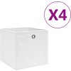 Úložné boxy 4 ks netkaná textilie 28 x 28 x 28 cm [325188] (Barva černá s víky)