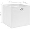 Úložné boxy 10 ks netkaná textilie 28 x 28 x 28 cm [325218] (Barva krémová s víky)