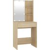 LED toaletní stolek se 2 skříňkami kompozitní dřevo [3082029] (Barva dub sonoma)
