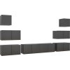 8dílný set TV skříněk dřevotříska [3079134] (Barva Betonová šedá)