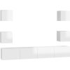Nástěnné TV skříňky 6 ks kompozitní [3079293] (Barva Bílá s vysokým leskem)