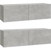 3dílný set TV skříněk kompozitní dřevo [3114321] (Barva Betonová šedá)