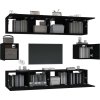 6dílný set TV skříněk kompozitní dřevo [3114361] (Barva Betonová šedá)