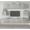 6dílný set TV skříněk kompozitní dřevo [3114361] (Barva Betonová šedá)