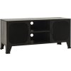 TV skříňka 105 x 36 x 47 cm kov a MDF [335910] (Barva Šedá)