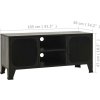TV skříňka 105 x 36 x 47 cm kov a MDF [335910] (Barva Šedá)