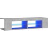 TV skříňka s LED osvětlením 135x39x30 cm [804231] (Barva Šedá)