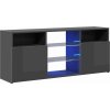 TV skříňka s LED osvětlením 120x30x50 cm [804301] (Barva Bílá)
