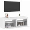 TV skříňka s LED osvětlením 120x35x40 cm [804360] (Barva Bílá a dub sonoma)