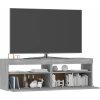 TV skříňka s LED osvětlením 120 x 35 x 40 cm [804381] (Barva šedá s vysokým leskem)