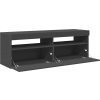 TV skříňka s LED osvětlením 120 x 35 x 40 cm [804381] (Barva šedá s vysokým leskem)