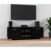 TV skříňka 120 x 40,5 x 35 cm kompozitní dřevo [243042] (Barva černá s vysokým leskem)